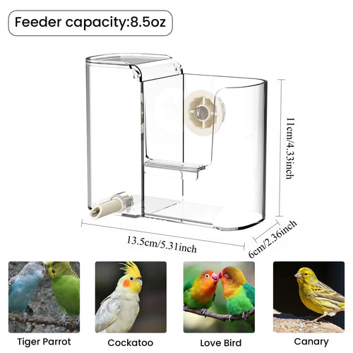 2-in-1 Bird Feeder & Water Dispenser – Automatic Food & Water Station for Small Birds