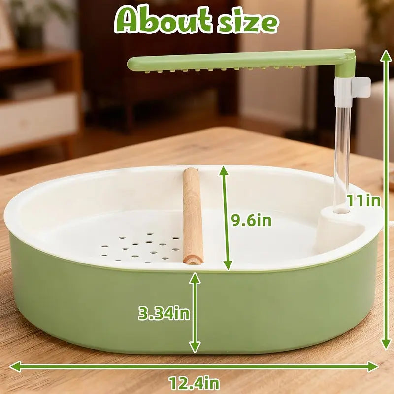 Parakeet Bird Bath Box, Auto Shower for Small-Medium Parrots/Budgies with Water Circulate Function